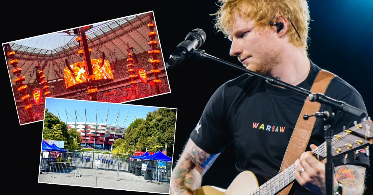 Ed Sheeran w Warszawie. Tysiące ludzi na koncercie na Stadionie Narodowym.