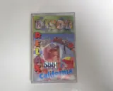 Okładka kasety "Disco Relax California" z grafiką plażową i kolejką górską.