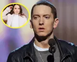 Eminem na scenie, a obok jego córka Hailie. Ile dzieci ma Eminem? Tylko jedno, Hailie.