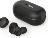 Czarne słuchawki bezprzewodowe Philips TAT2206 z etui. Dowiedz się, jak wyłączyć słuchawki bezprzewodowe Philips TAT2206.