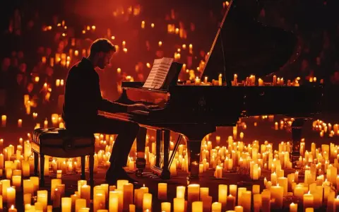 Pianista gra muzykę z Harry'ego Pottera w otoczeniu setek świec. Koncert muzyki filmowej Harry Potter trwa ok. 2 godzin.