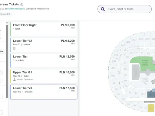 Ile kosztuje bilet na koncert Taylor Swift w Warszawie? Ceny zaczynają się od 6 999 PLN za miejsce na płycie.