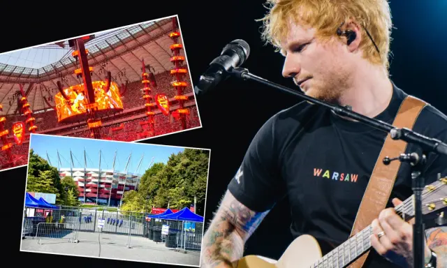 Ed Sheeran w Warszawie. Tysiące ludzi na koncercie na Stadionie Narodowym.