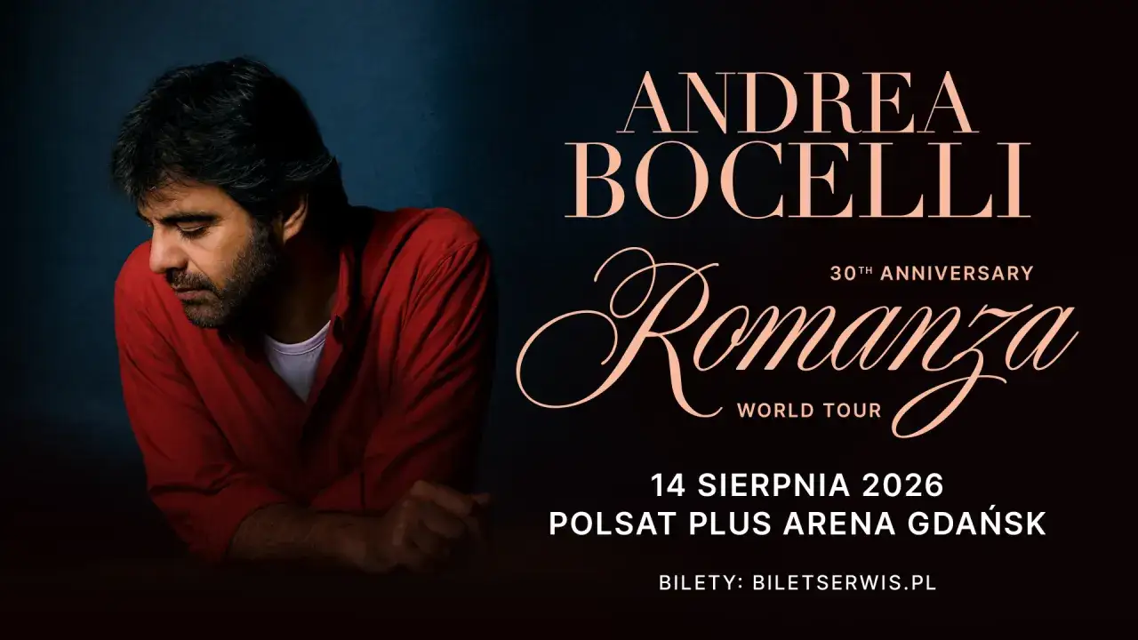 Koncert Andrei Bocellego w Gdańsku 14 sierpnia 2026. 