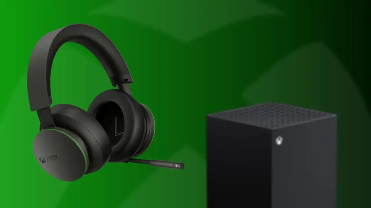 Bezprzewodowe słuchawki Xbox obok konsoli. Dowiedz się, jak podłączyć słuchawki bezprzewodowe do Xbox One, aby zanurzyć się w grze.
