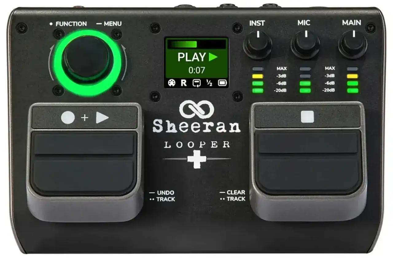 Na czym gra Ed Sheeran? Na looperze z jego nazwiskiem, z przyciskami do nagrywania i odtwarzania.