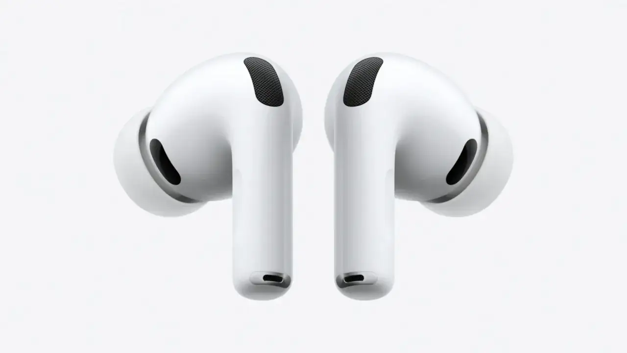 Dwie białe słuchawki AirPods Pro na białym tle. Zastanawiasz się, czy warto kupić AirPods?