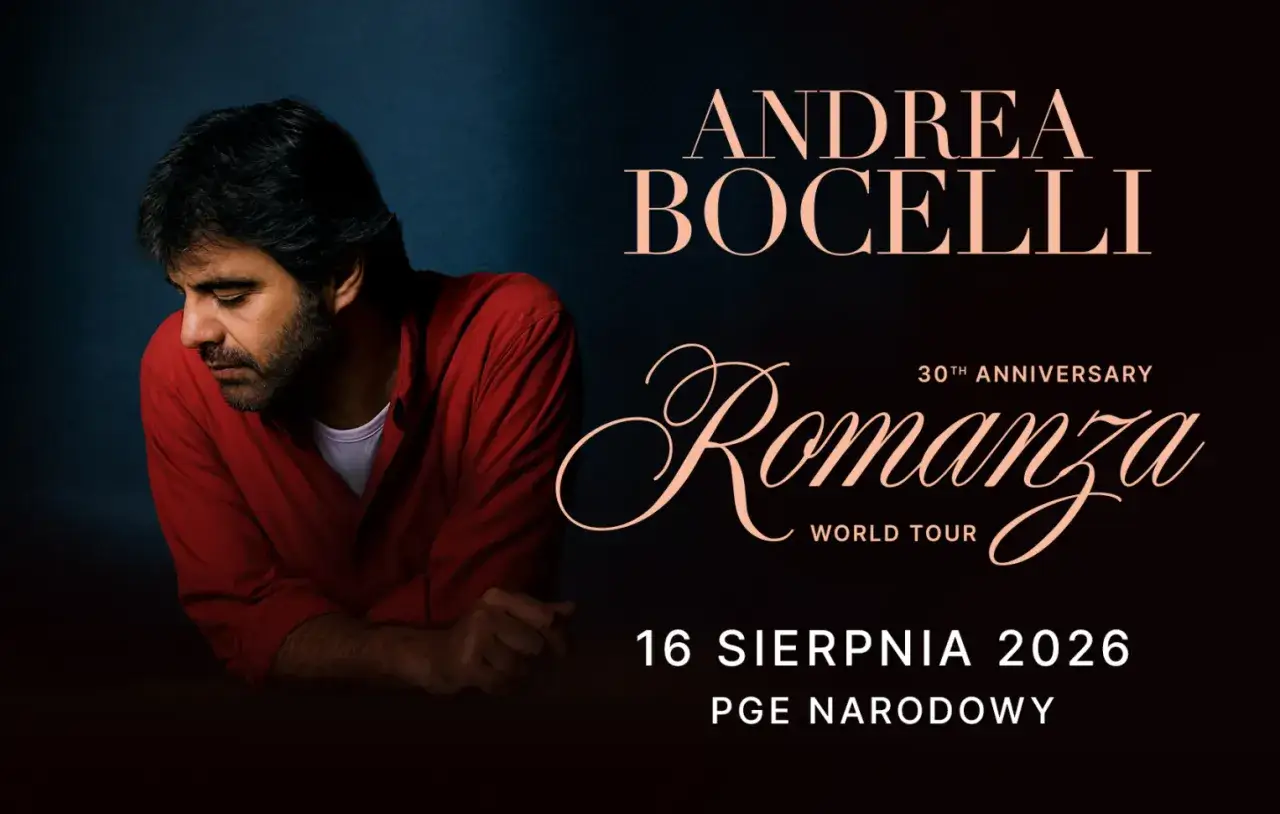 Andrea Bocelli w Warszawie, 16 sierpnia 2026 na PGE Narodowym. Koncert w ramach światowej trasy 